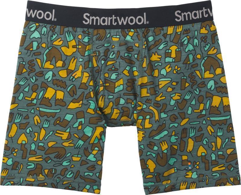 Merino (150) Print Boxer Brief - Mens - Pine Gray Balabar Print 1