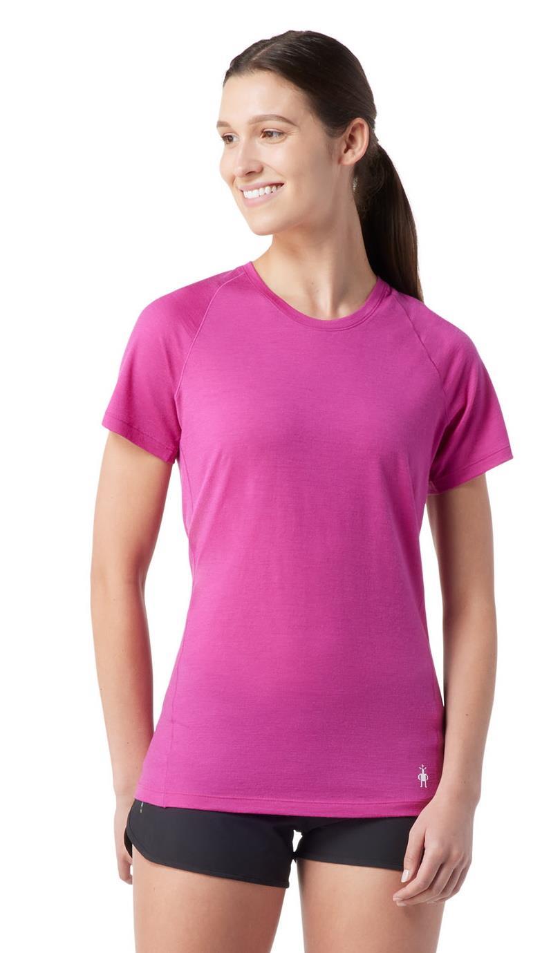 Merino (150) SS Tee - Womens - festive fuchsia 1
