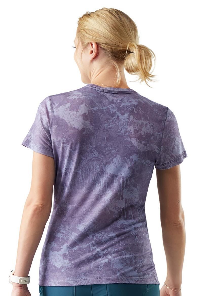 Merino 155 SS Tee - Womens - purple storm mountain 1