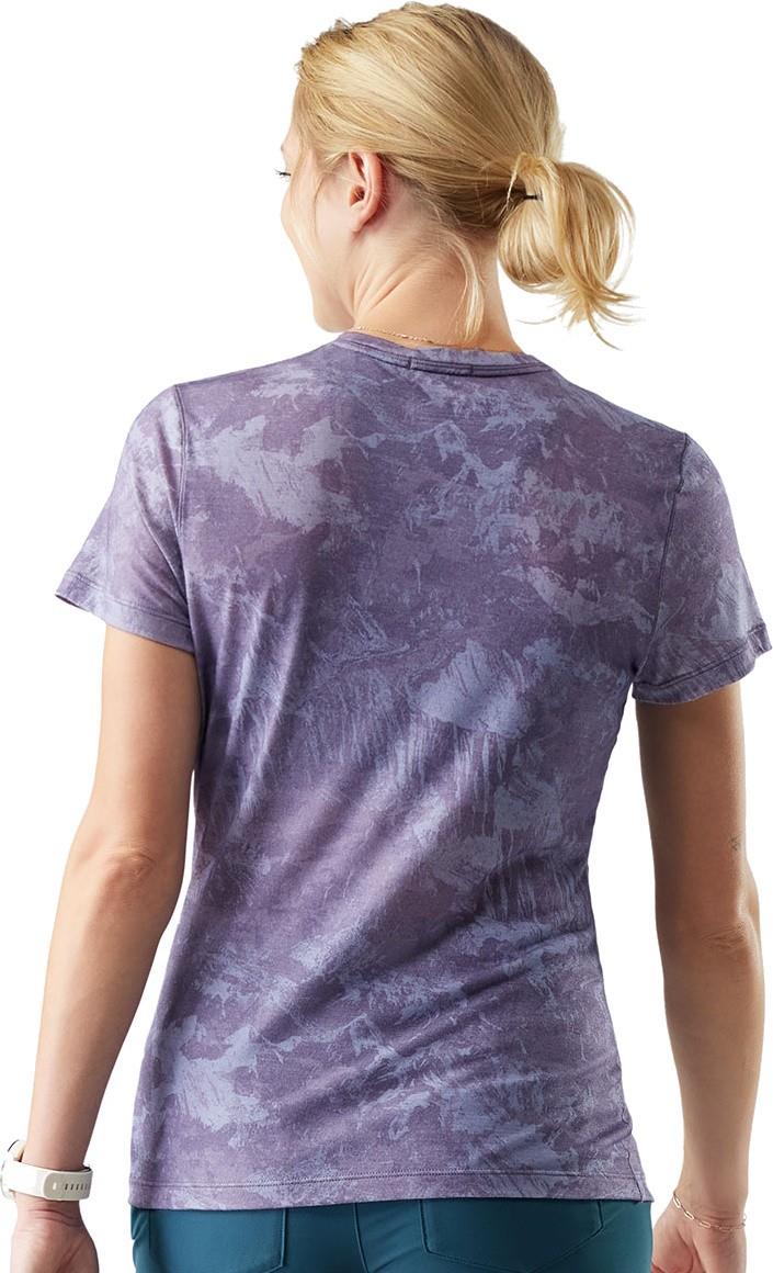 Merino 155 SS Tee - Womens - purple storm mountain 1