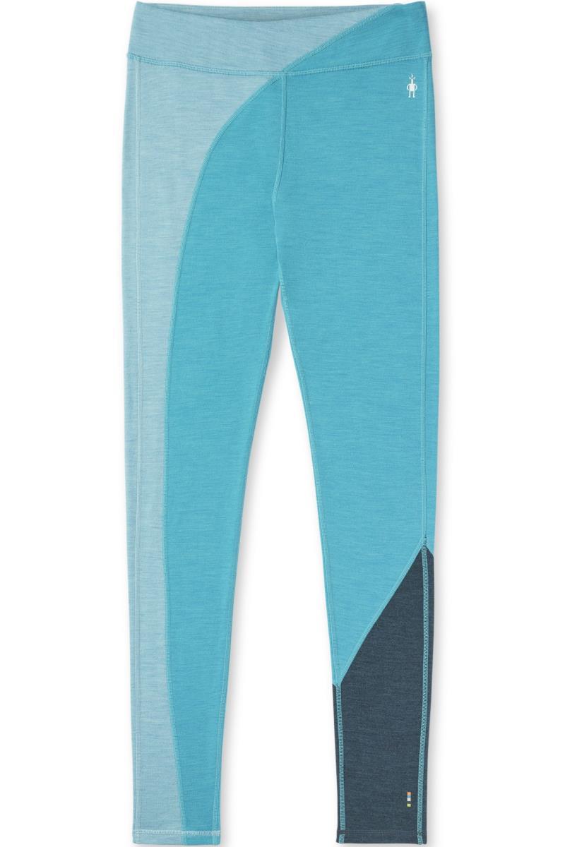 Merino 250 Baselayer Colorblock Bottoms - Womens - capri blue heather 1