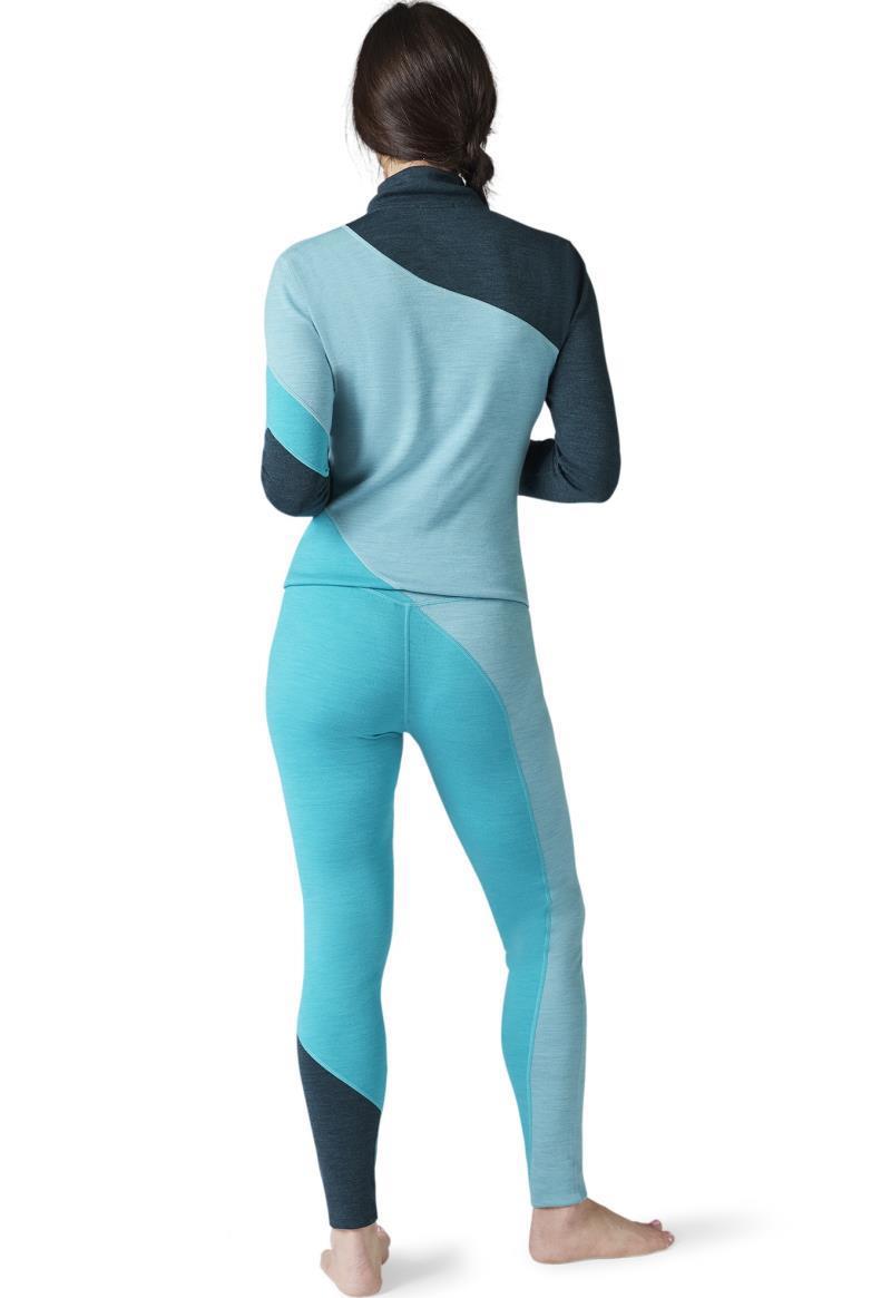 Merino 250 Baselayer Colorblock Bottoms - Womens - capri blue heather 1
