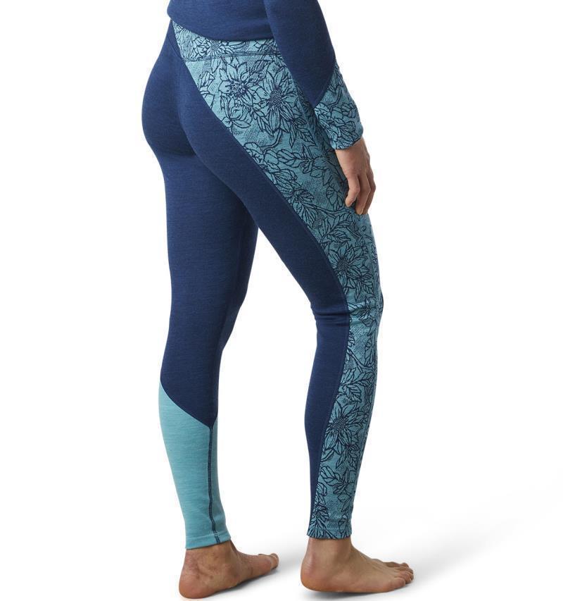 Merino 250 Baselayer Colorblock Bottoms - Womens - wave blue traced dahlia 1