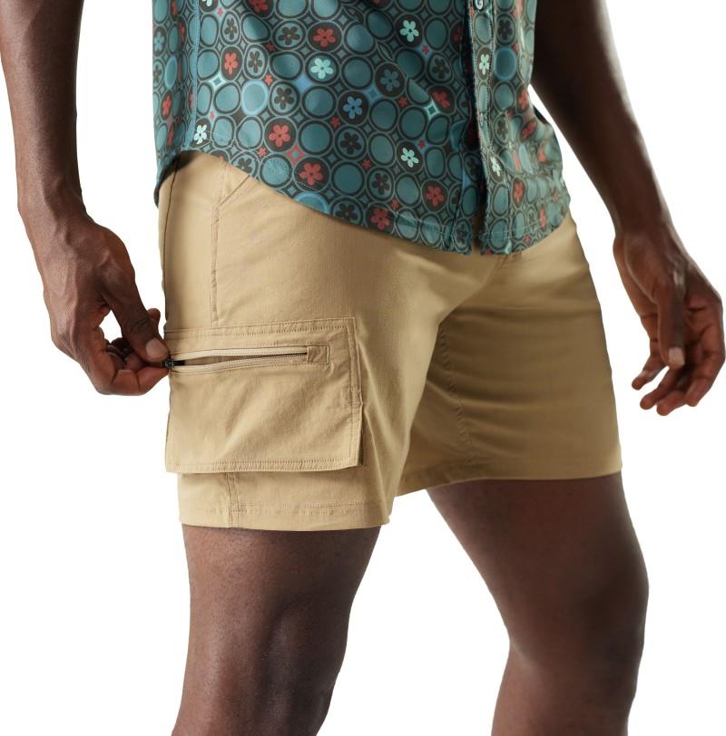 Merino Cargo Hike Shorts, 7" Inseam - Mens - khaki 1