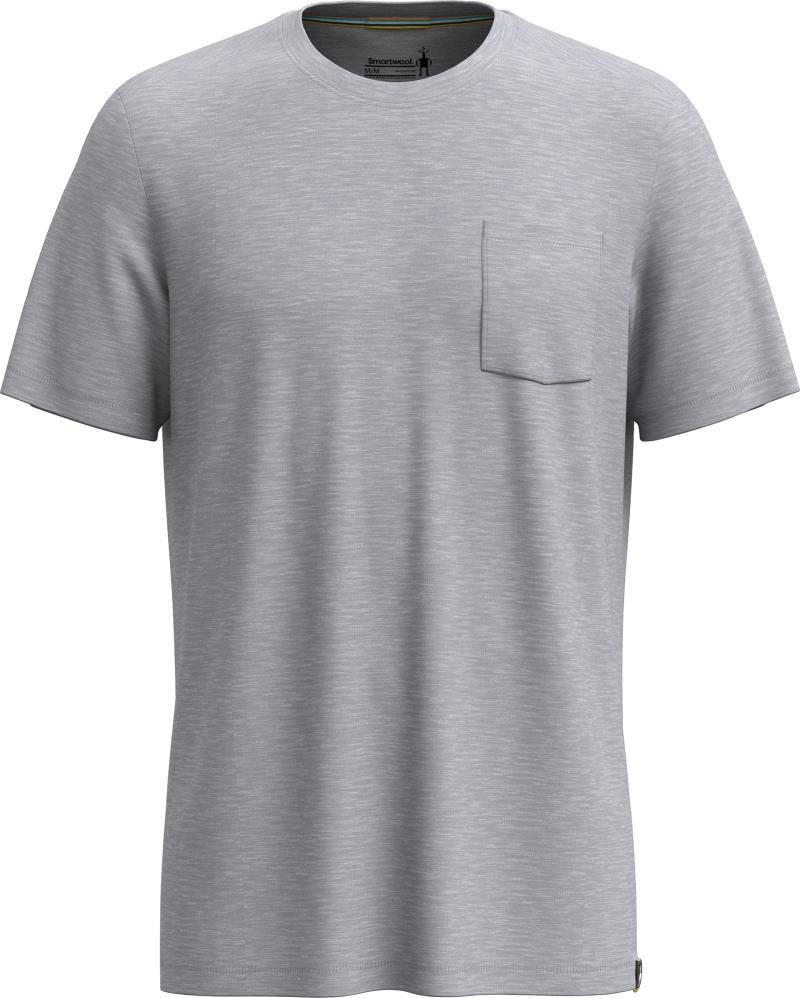 Merino Hemp 150 Blend Pocket SS Tee - Mens - light gray heather 1