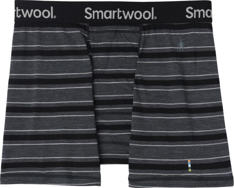 Merino Hemp Blend Boxer Brief - Mens - Black Stripe 1