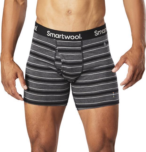 Merino Hemp Blend Boxer Brief - Mens - Black Stripe 2