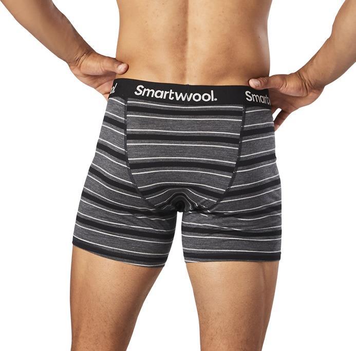 Merino Hemp Blend Boxer Brief - Mens - Black Stripe 3
