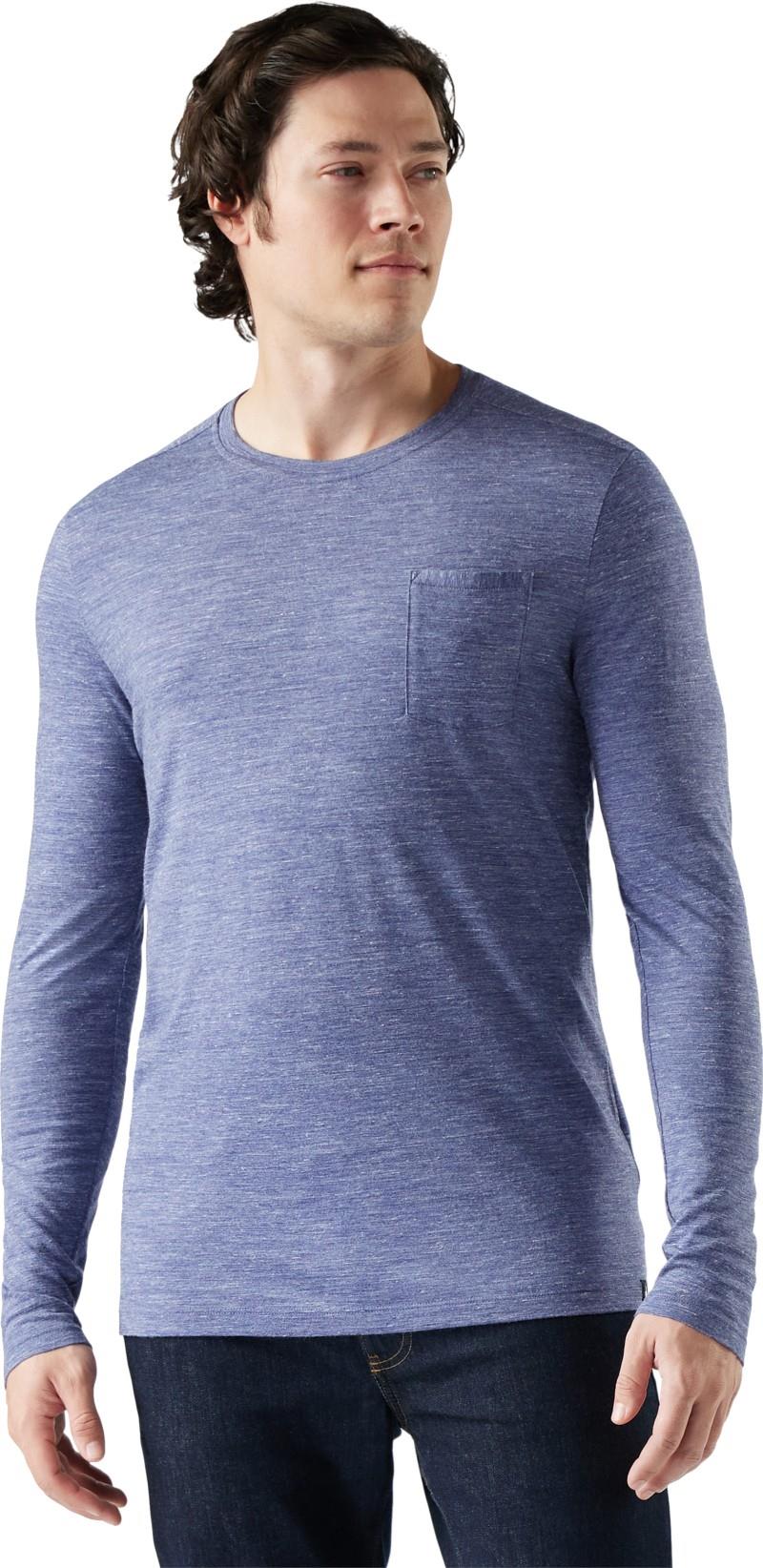 Merino Hemp Blend LS Crew - Mens - nightfall blue heather 1