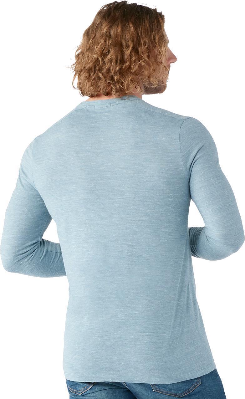 Merino Hemp Blend LS Pocket Tee - Mens - Lead Heather 3