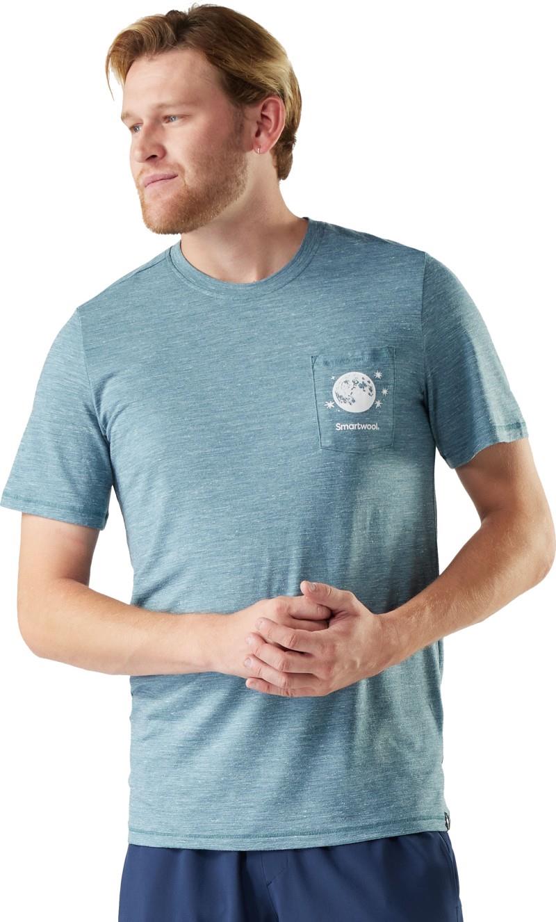 Merino Hemp Blend Peak Pints SS Graphic Tee - Unisex - dusty teal 1