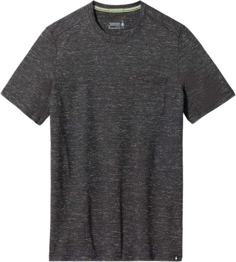 Merino Hemp Blend Pocket Tee - Mens - Black Heather 1