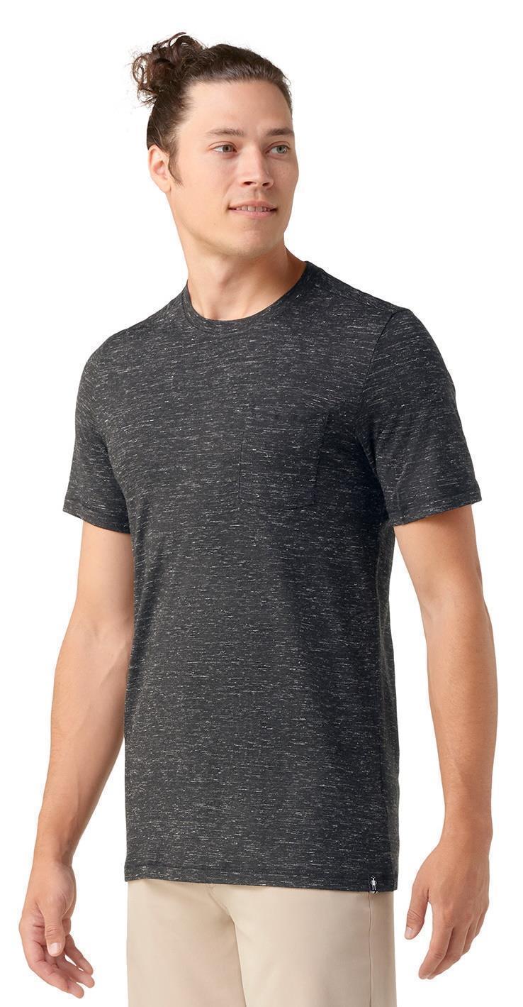 Merino Hemp Blend Pocket Tee - Mens - Black Heather 2