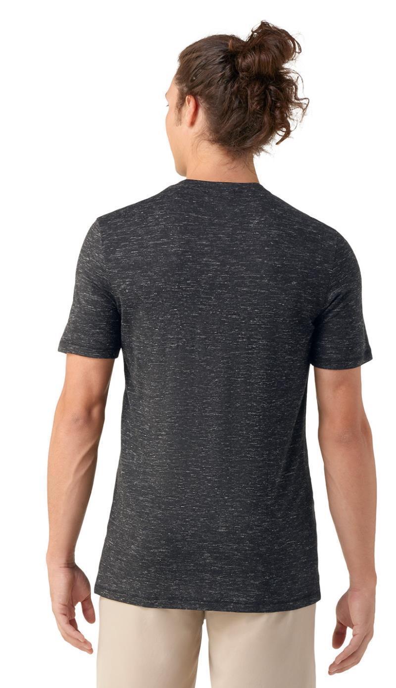 Merino Hemp Blend Pocket Tee - Mens - Black Heather 3