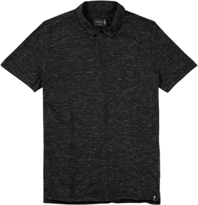 Merino Hemp Blend SS Polo - Mens - Black Heather 1