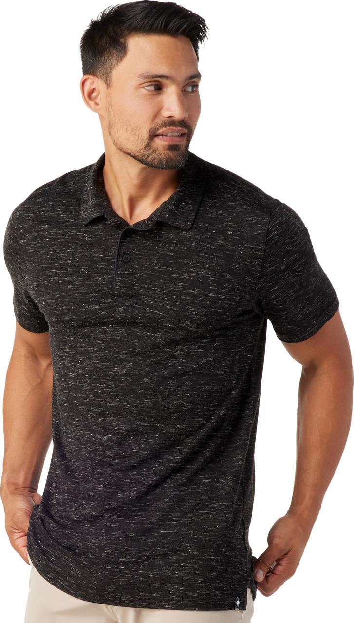 Merino Hemp Blend SS Polo - Mens - Black Heather 2