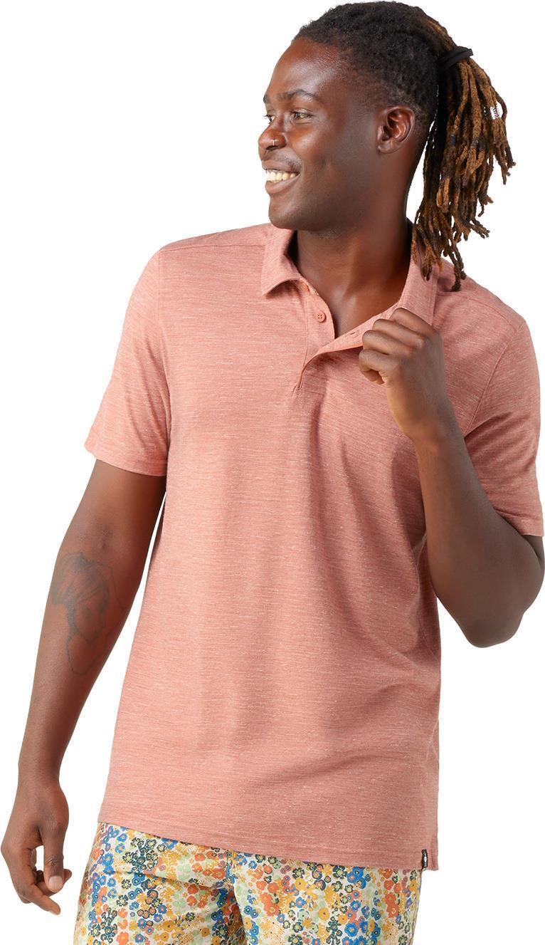 Merino Hemp Blend SS Polo - Mens - Copper Heather 2