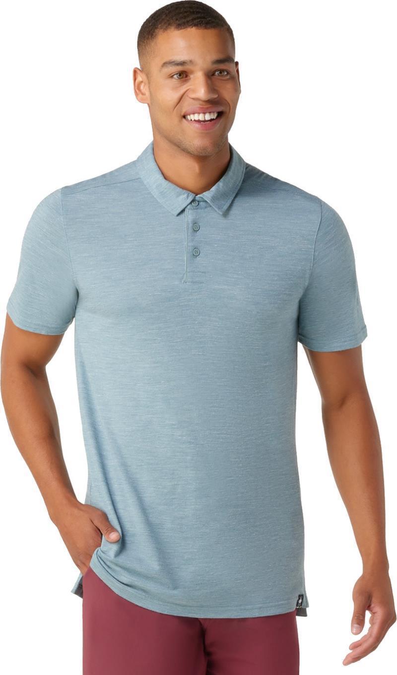 Merino Hemp Blend SS Polo - Mens - Lead Heather 2