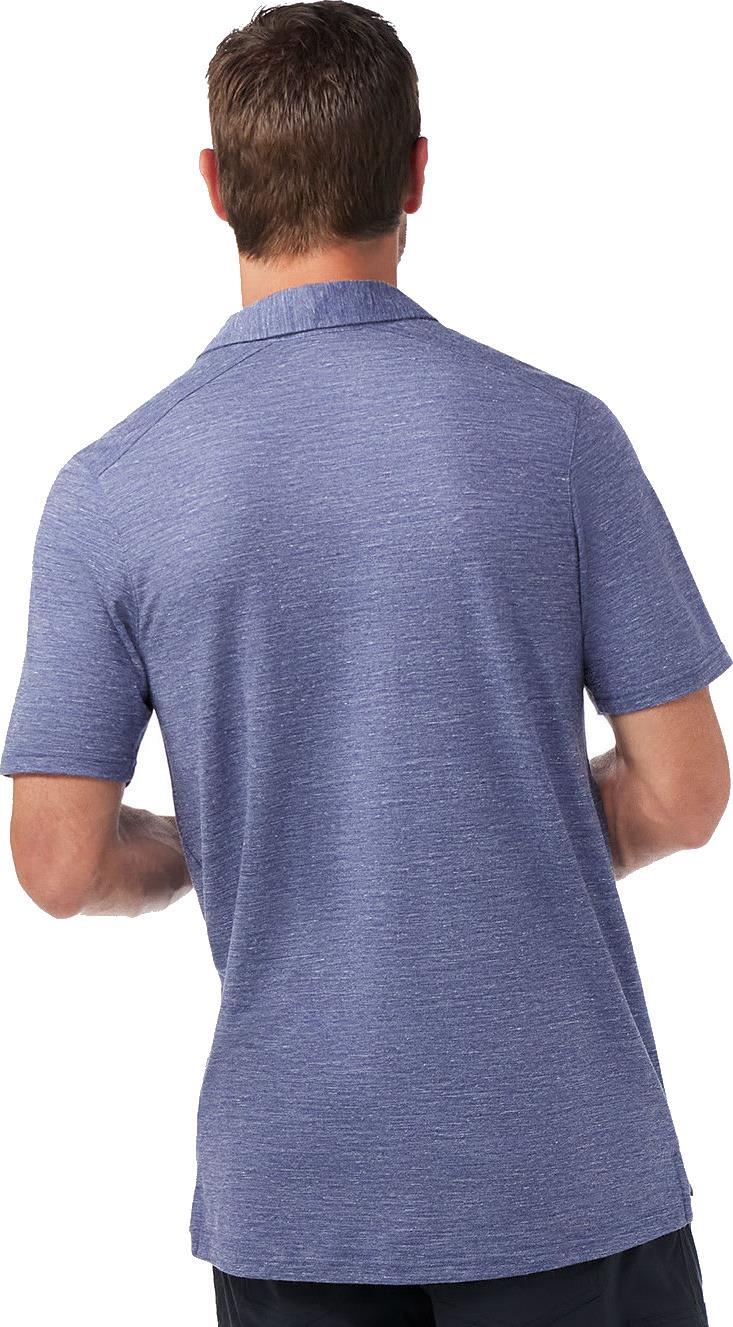Merino Hemp Blend SS Polo - Mens - nightfall blue heather 1