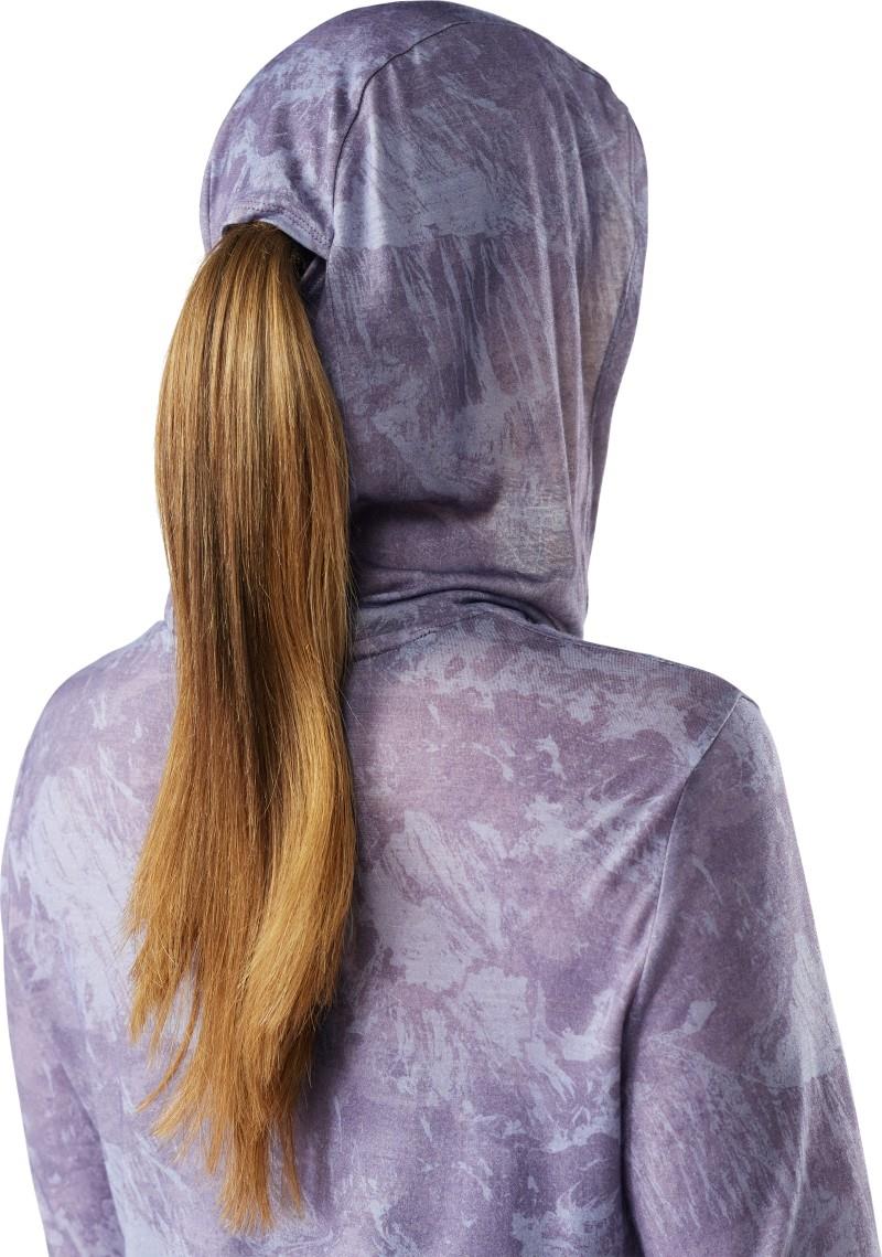 Merino Hoodie - Womens - purple storm mountain 1