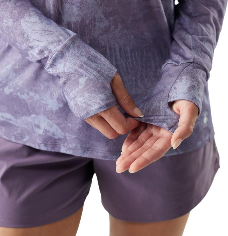 Merino Hoodie - Womens - purple storm mountain 1