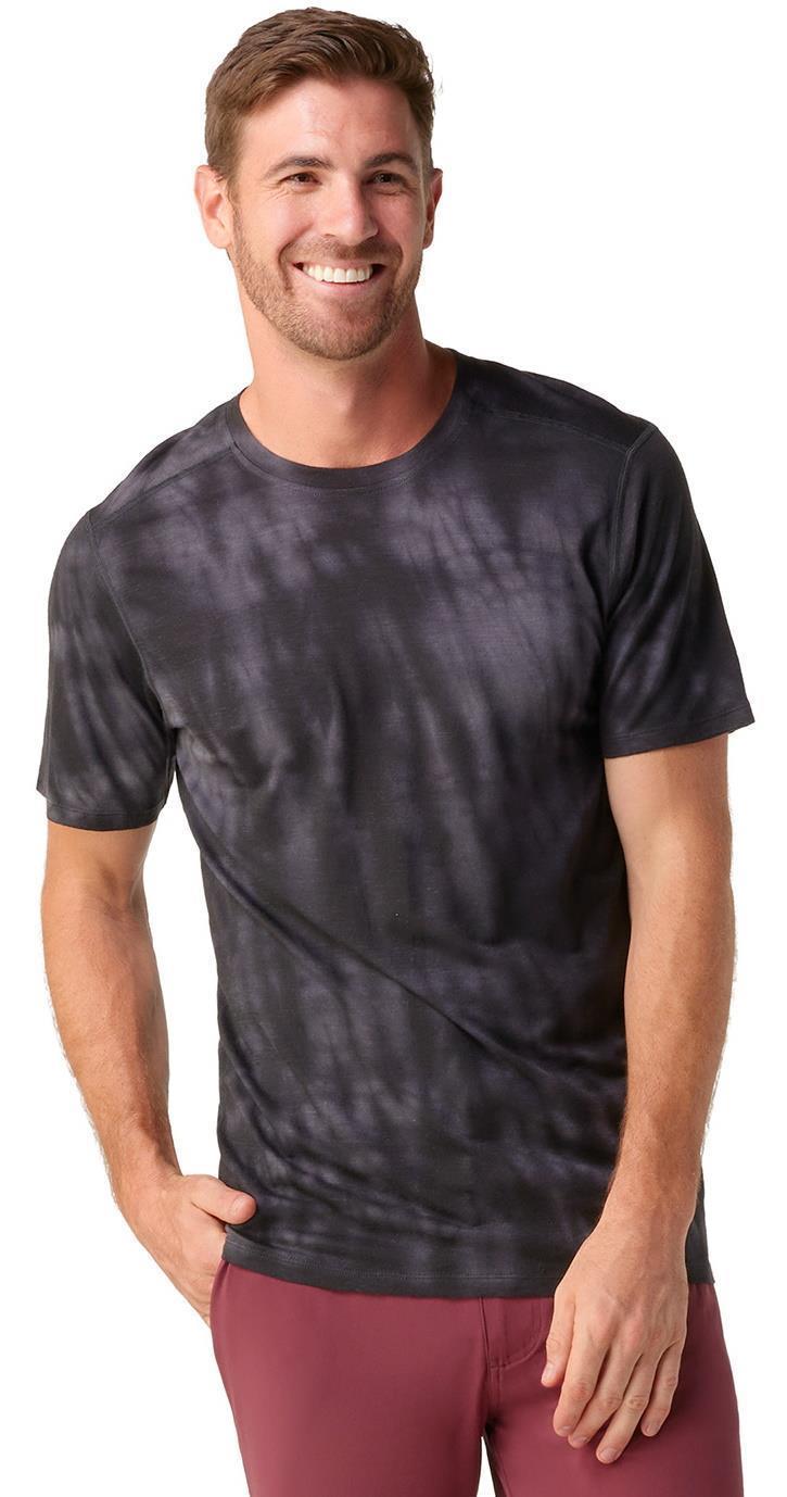 Merino Plant-Based Dye SS Tee - Mens - Black Tie Dye 2