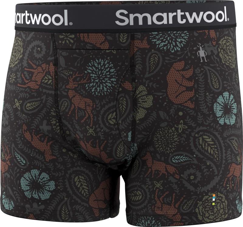 Merino Print Boxer Brief - Mens - black paisley 1
