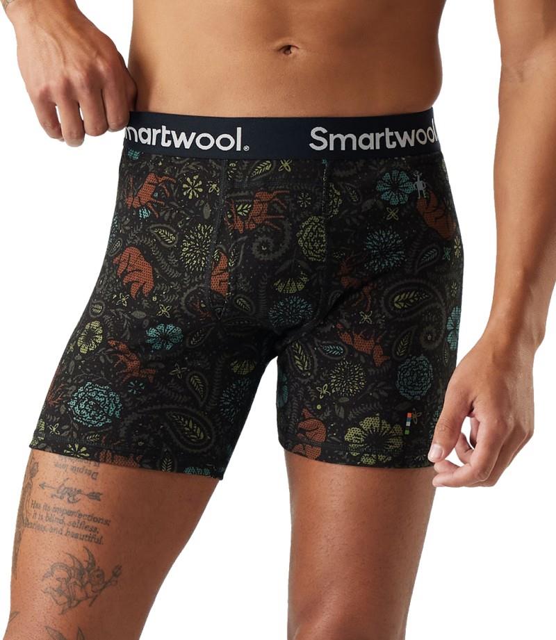 Merino Print Boxer Brief - Mens - black paisley 1