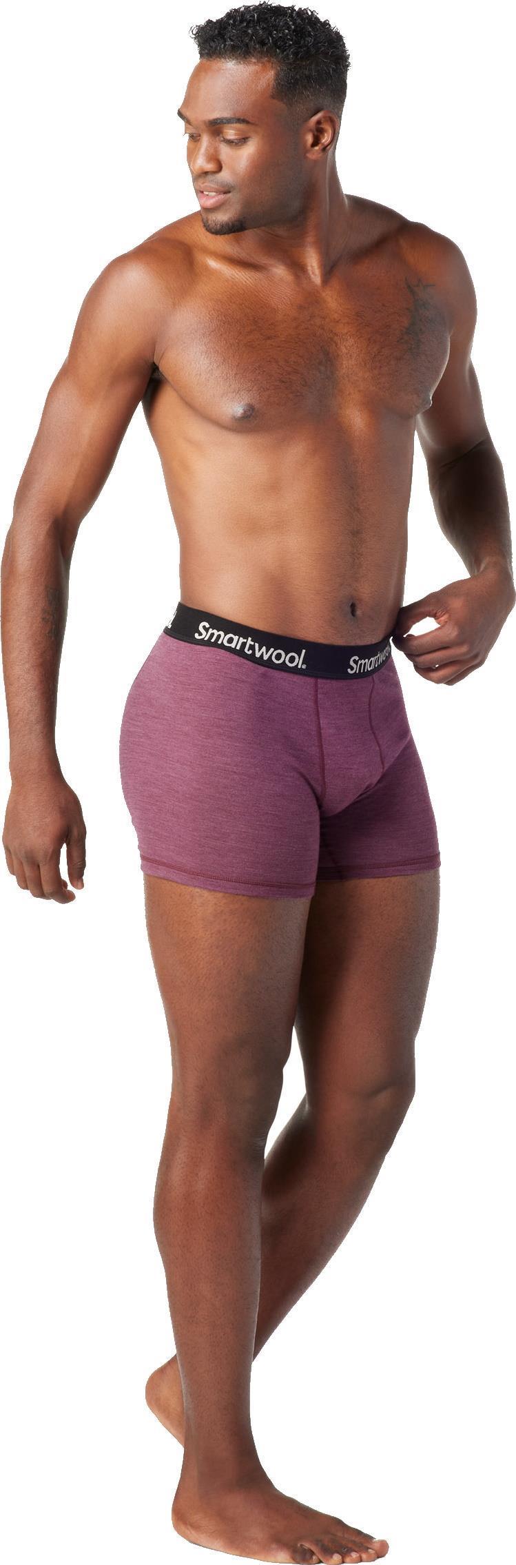 Merino Sport (150) Boxer Brief - Mens - argyle purple heather 1