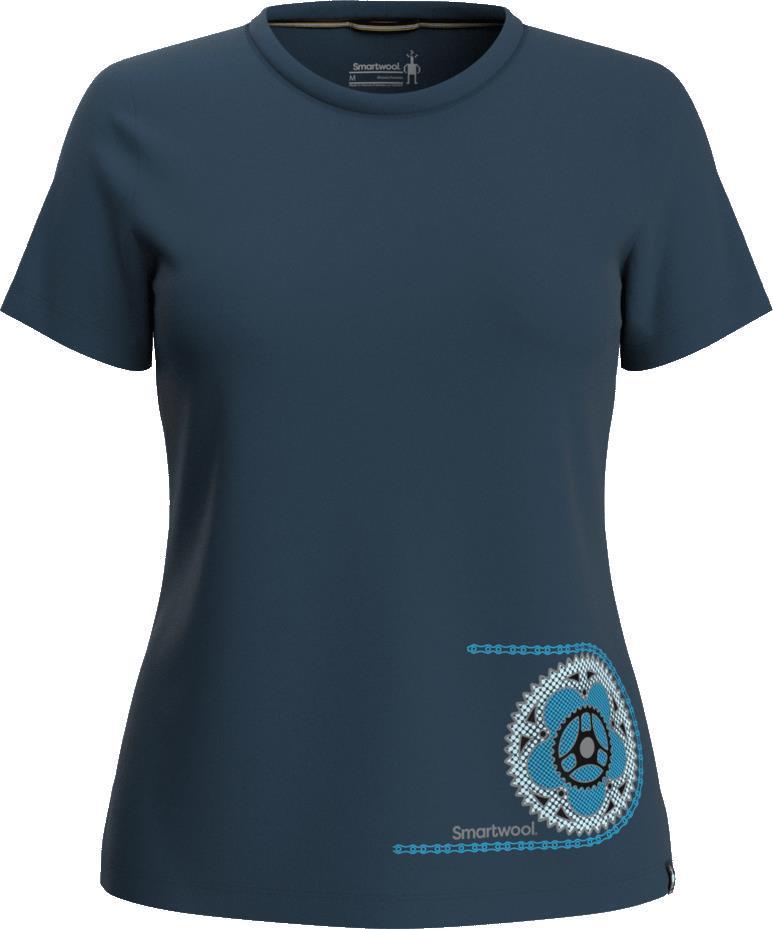 Merino Sport 150 Crankset SS Graphic Tee - Womens - twilight blue 1