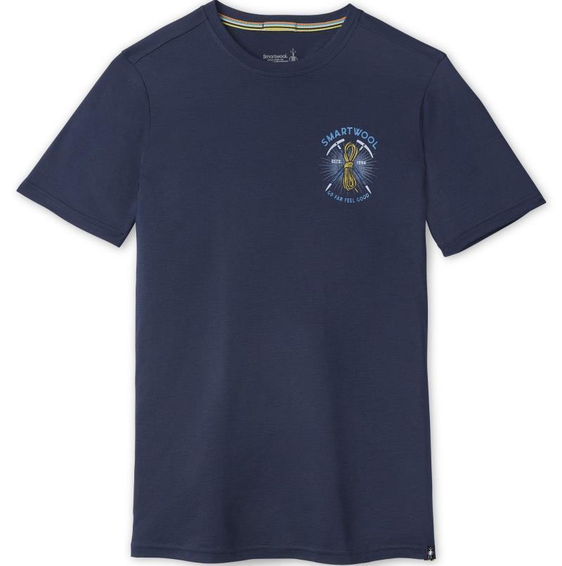 Merino Sport 150 Ice Axe Descent Graphic Tee - Mens - deep navy 1