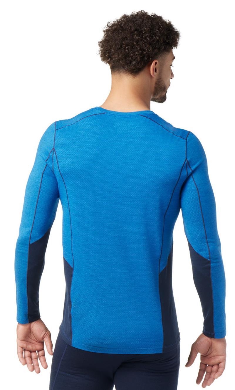 Merino Sport (150) LS Crew - Mens - light gray heather / dark denim 1