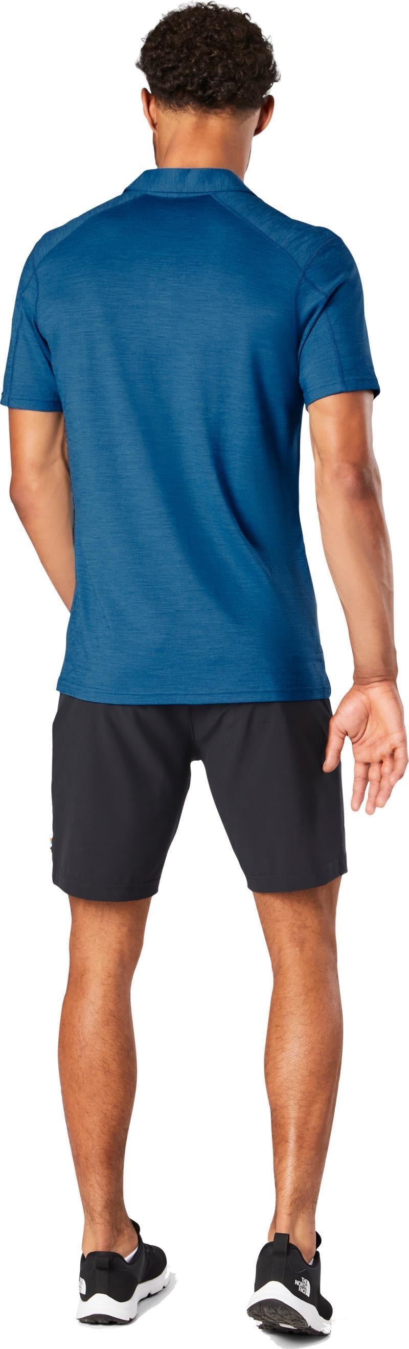 Merino Sport 150 Polo - Mens - Light Neptune Blue Heather 3