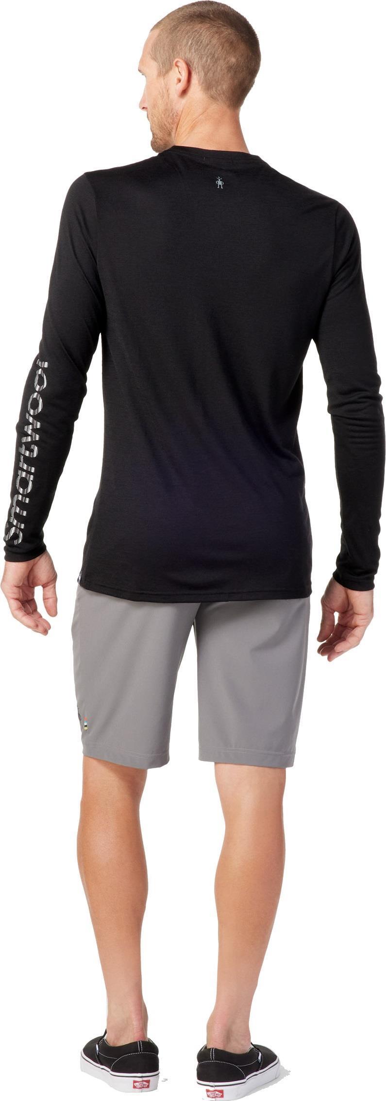 Merino Sport 150 Topo Storm LS Graphic Tee - Mens - black 1
