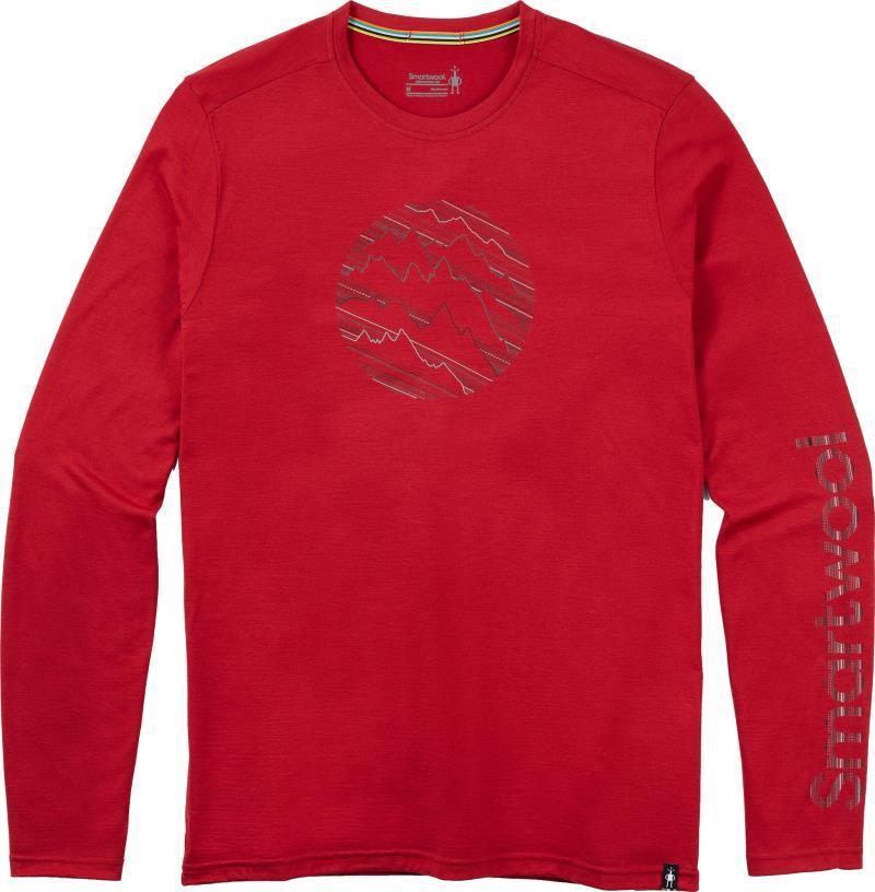 Merino Sport 150 Topo Storm LS Graphic Tee - Mens - rhythmic red 1