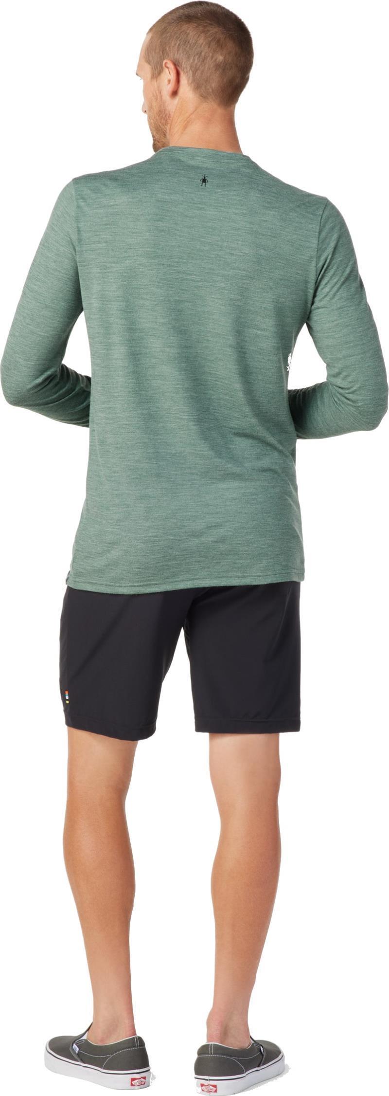 Merino Sport 150 Topo Storm LS Graphic Tee - Mens - sage heather 1