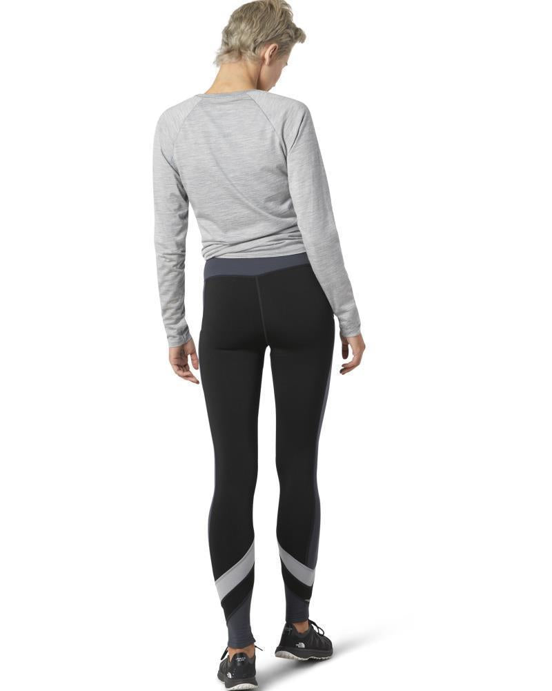 Merino Sport Fleece Colorblock Leggings - Womens - Black 3