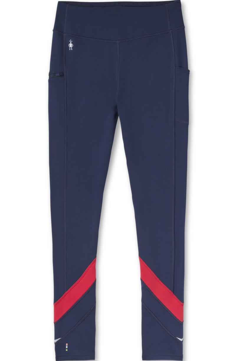 Merino Sport Fleece Colorblock Leggings - Womens - Deep Navy 1