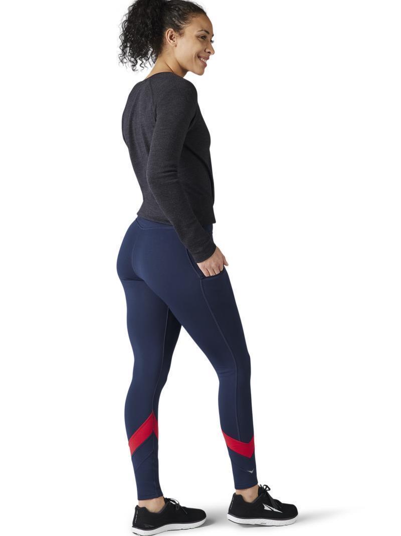 Merino Sport Fleece Colorblock Leggings - Womens - Deep Navy 3