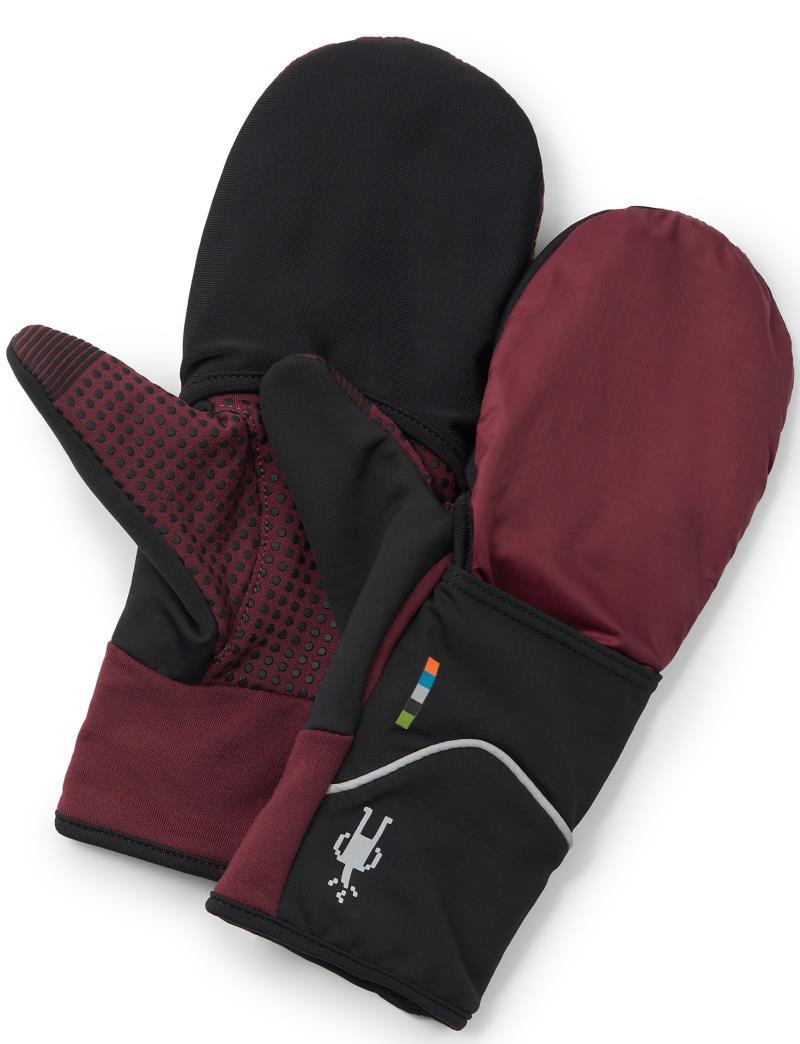 Merino Sport Fleece Wind Mitten - Black Cherry 1