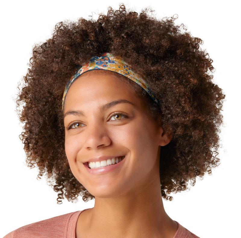 Merino Sport Headband - Almond Meadow Print 2