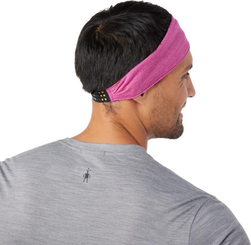 Merino Sport Headband - Festive Fuchsia Mountain Plaid Print 5
