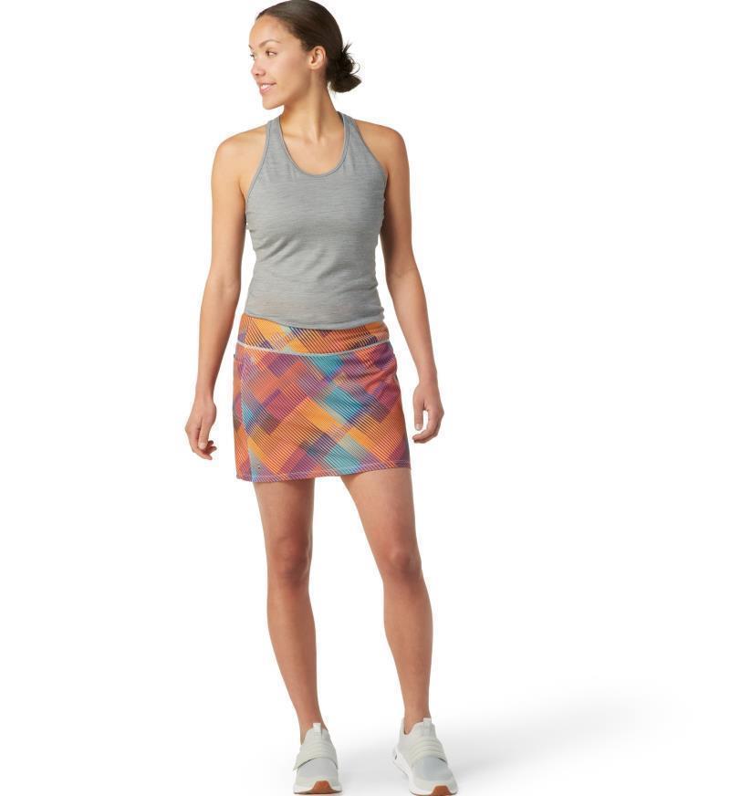 Merino Sport Lined Skirt - Festive Fuchsia Mountain Plaid Print 2