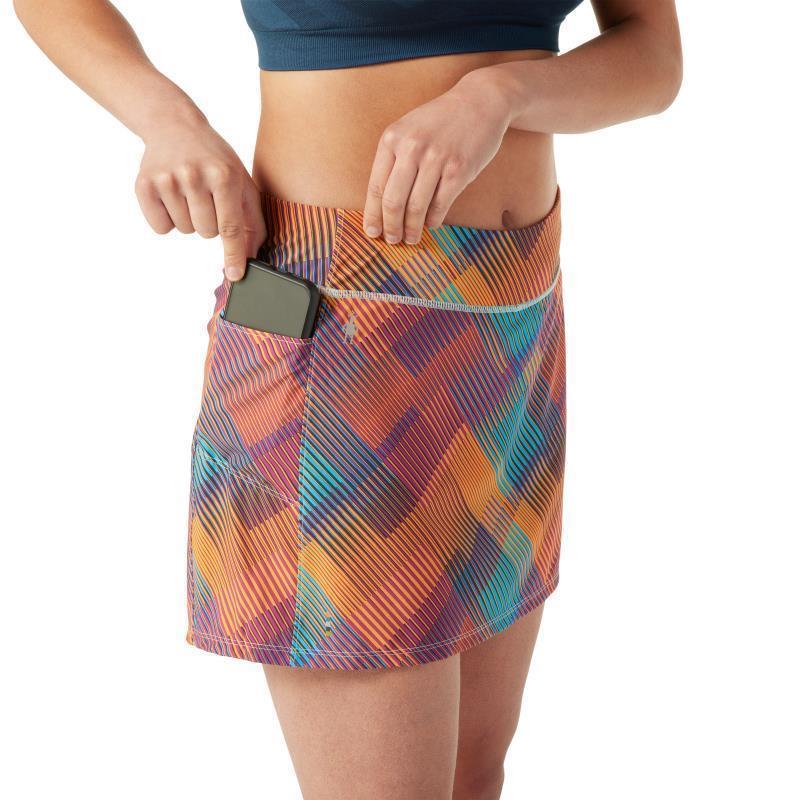 Merino Sport Lined Skirt - Festive Fuchsia Mountain Plaid Print 4