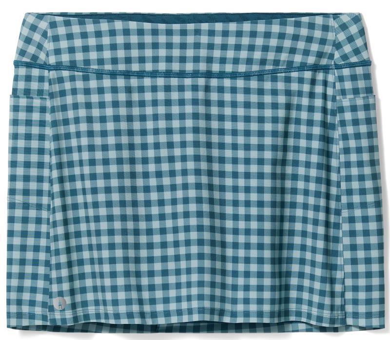 Merino Sport Lined Skirt - Twilight Gingham Print 1