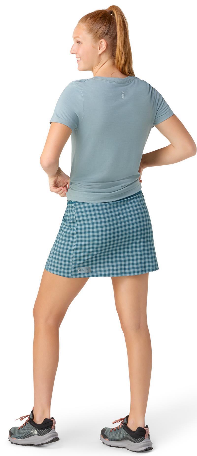 Merino Sport Lined Skirt - Twilight Gingham Print 3