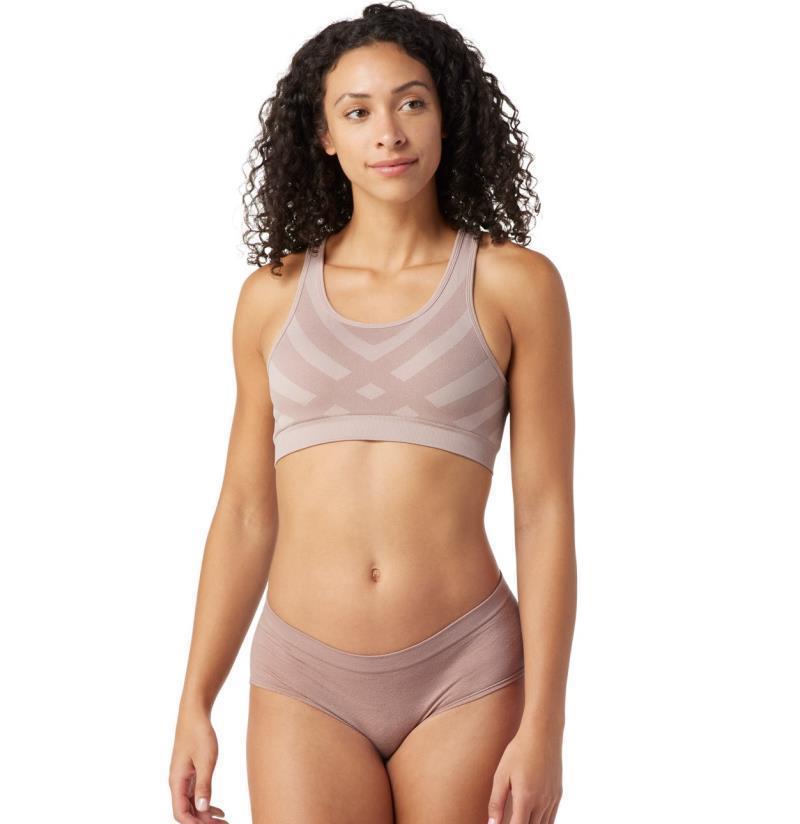 Merino Sport Seamless Racerback Bra - Sandstone 2