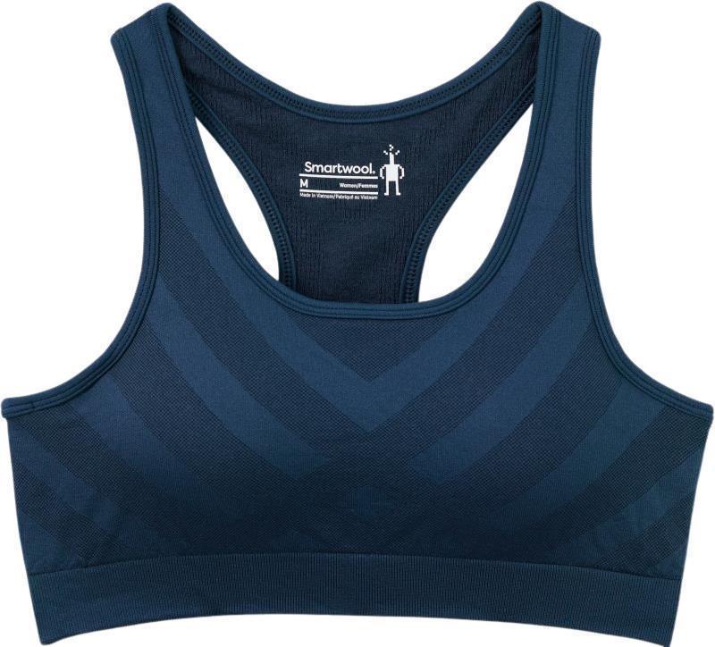 Merino Sport Seamless Racerback Bra - Twilight Blue 1