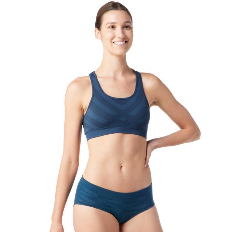 Merino Sport Seamless Racerback Bra - Twilight Blue 2