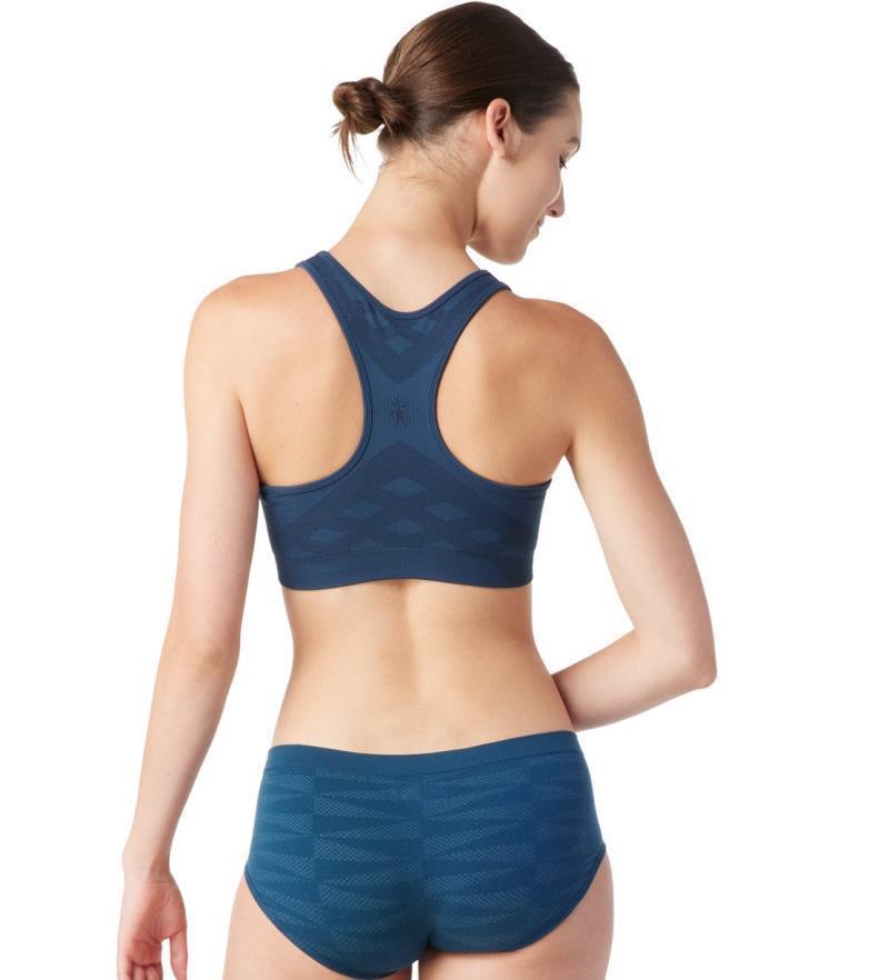 Merino Sport Seamless Racerback Bra - Twilight Blue 3